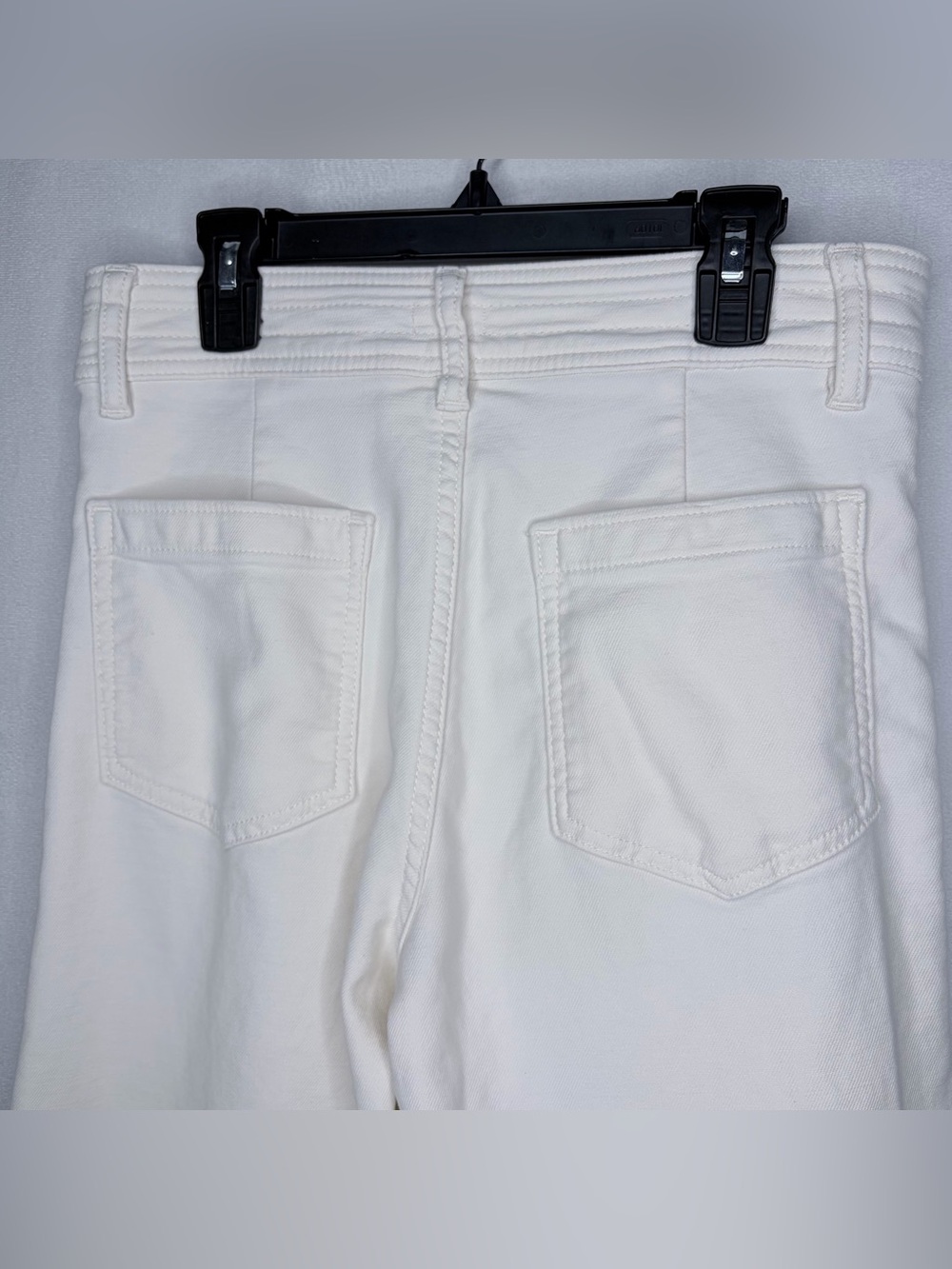 Faherty White Stretch Harbor Wide Leg Pants - Picture 7 of 9